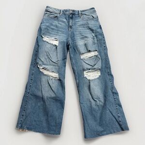 Hollister Jeans High Rise Extreme Baggy Womens Denim 15R 32x30 Cotton Distressed